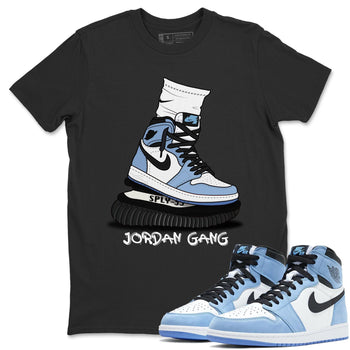 Jordan 1 University Blue Sneaker Match Tees Jordan Gang Sneaker Tees Jordan 1 University Blue Sneaker Release Tees Unisex Shirts