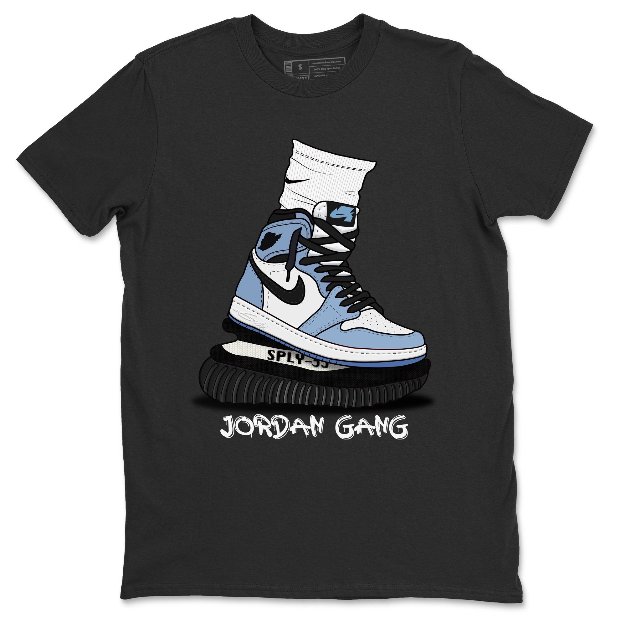Jordan 1 University Blue Sneaker Match Tees Jordan Gang Sneaker Tees Jordan 1 University Blue Sneaker Release Tees Unisex Shirts