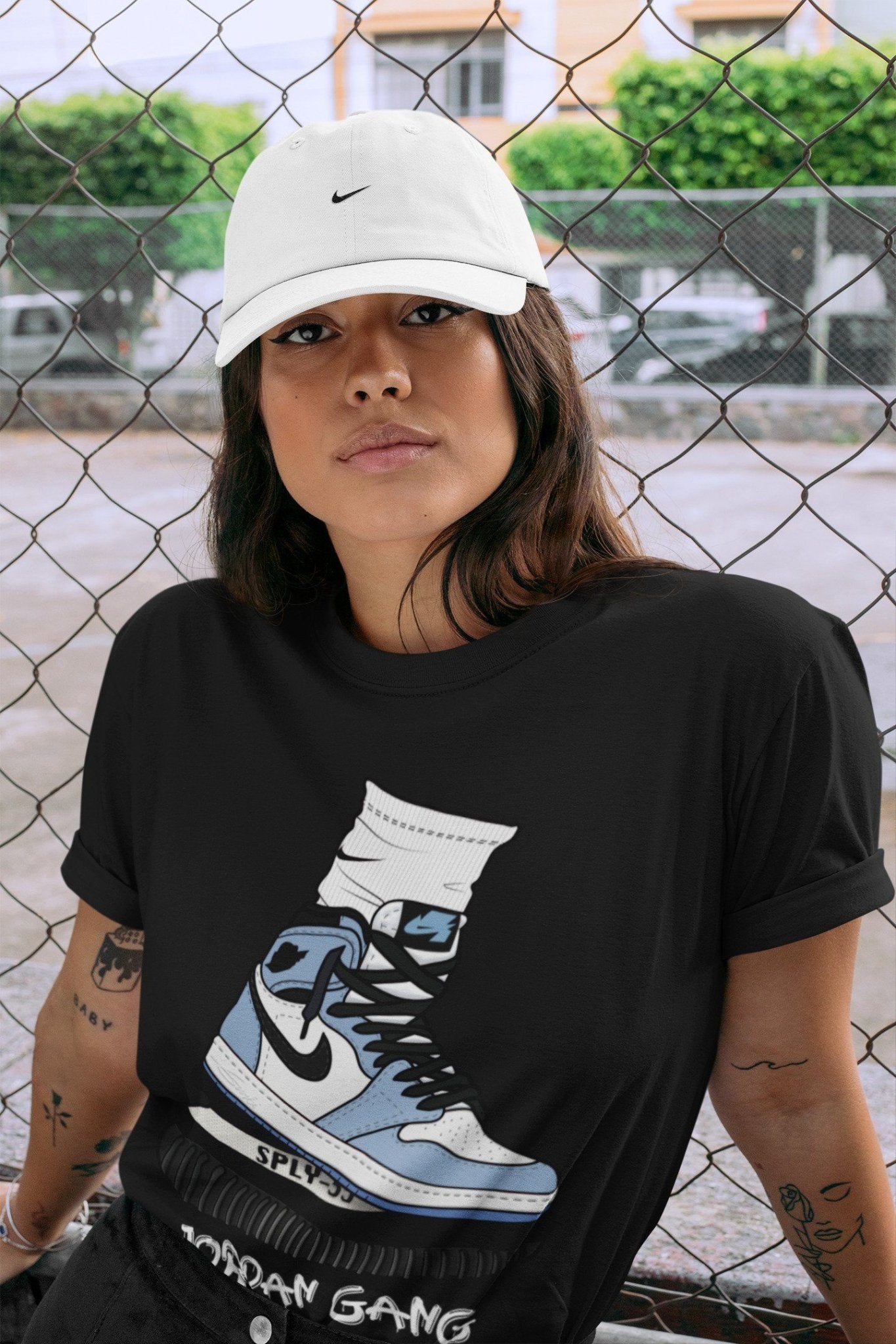 Jordan 1 University Blue Sneaker Match Tees Jordan Gang Sneaker Tees Jordan 1 University Blue Sneaker Release Tees Unisex Shirts
