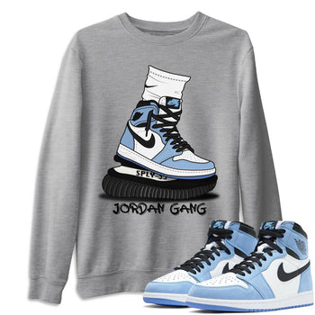 Jordan 1 University Blue Sneaker Match Tees Jordan Gang Sneaker Tees Jordan 1 University Blue Sneaker Release Tees Unisex Shirts