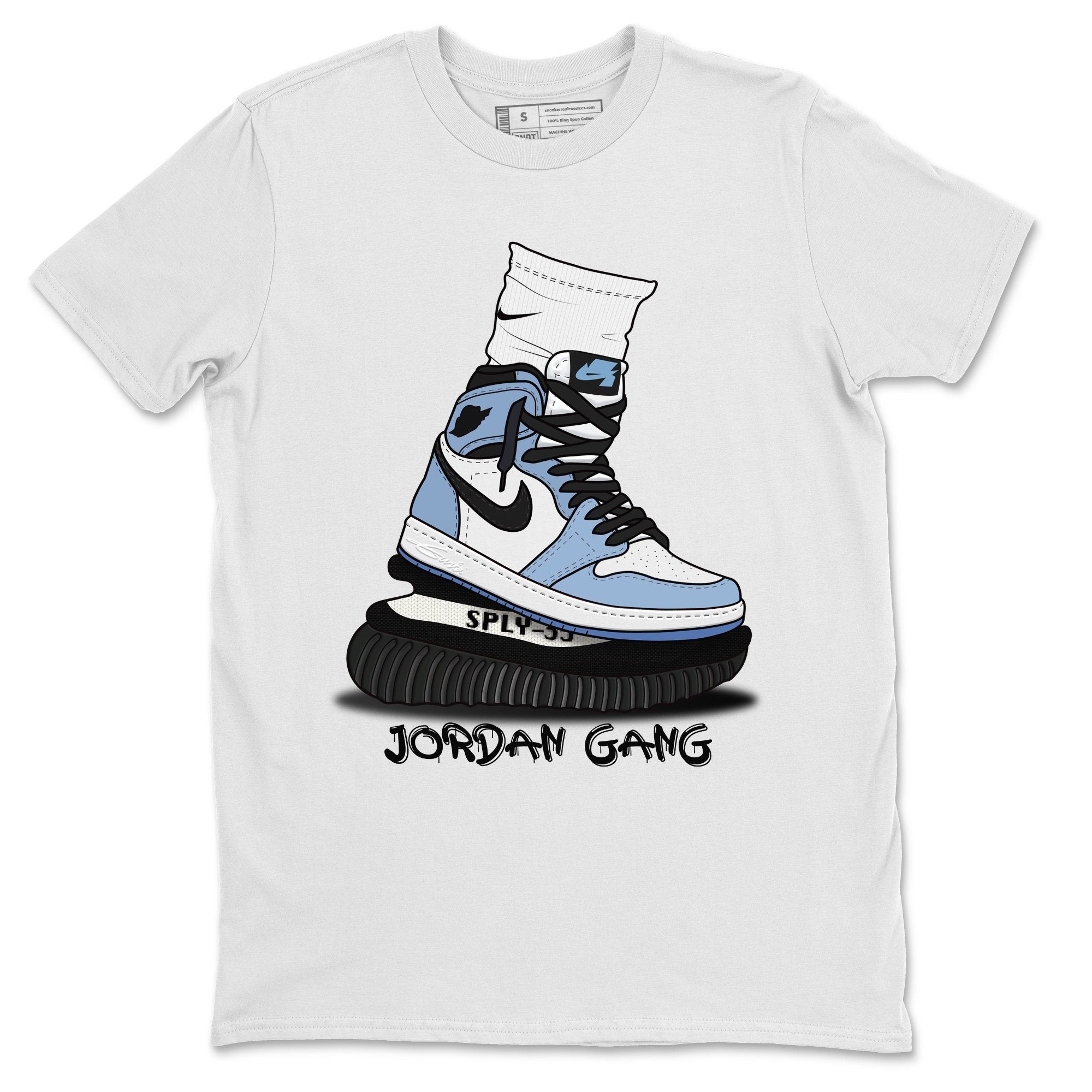 Jordan 1 University Blue Sneaker Match Tees Jordan Gang Sneaker Tees Jordan 1 University Blue Sneaker Release Tees Unisex Shirts