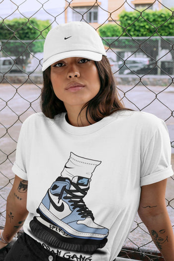 Jordan 1 University Blue Sneaker Match Tees Jordan Gang Sneaker Tees Jordan 1 University Blue Sneaker Release Tees Unisex Shirts