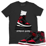 Jordan 1 Bred Patent Sneaker Match Tees Jordan Gang Sneaker Tees Jordan 1 Bred Patent Sneaker Release Tees Unisex Shirts