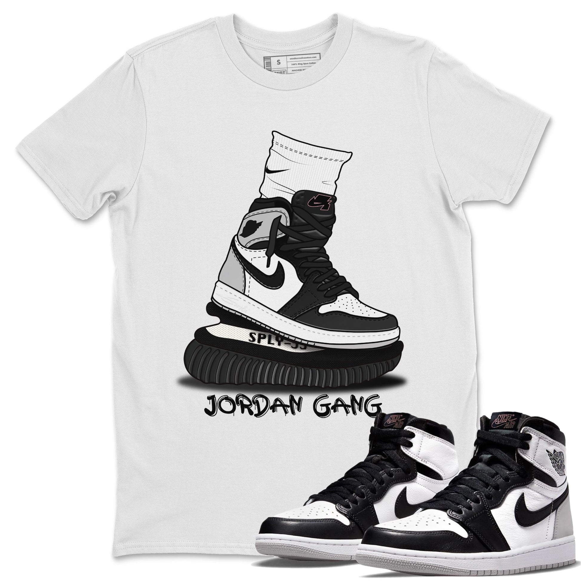 SNRT Sneaker Tee Air Jordan 1 High OG Celtics | Crocodile Artist Unisex Shirts | SNRT Sneaker Tees Sweatshirt / Heather Grey / L