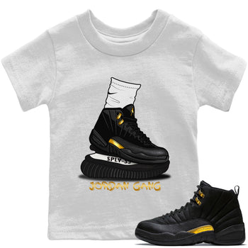 Jordan 12 Black Taxi Sneaker Match Tees Jordan Gang Sneaker Tees Jordan 12 Black Taxi Sneaker Release Tees Kids Shirts
