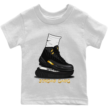 Jordan 12 Black Taxi Sneaker Match Tees Jordan Gang Sneaker Tees Jordan 12 Black Taxi Sneaker Release Tees Kids Shirts