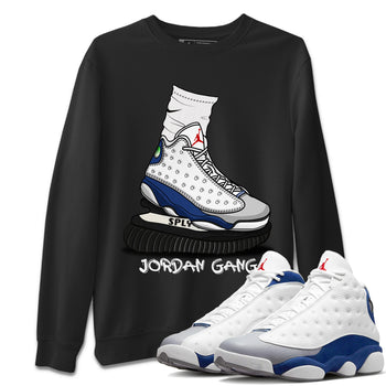 Jordan 13 French Blue Sneaker Match Tees Jordan Gang Sneaker Tees Jordan 13 French Blue Sneaker Release Tees Unisex Shirts