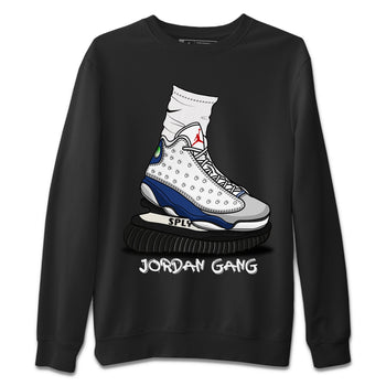 Jordan 13 French Blue Sneaker Match Tees Jordan Gang Sneaker Tees Jordan 13 French Blue Sneaker Release Tees Unisex Shirts