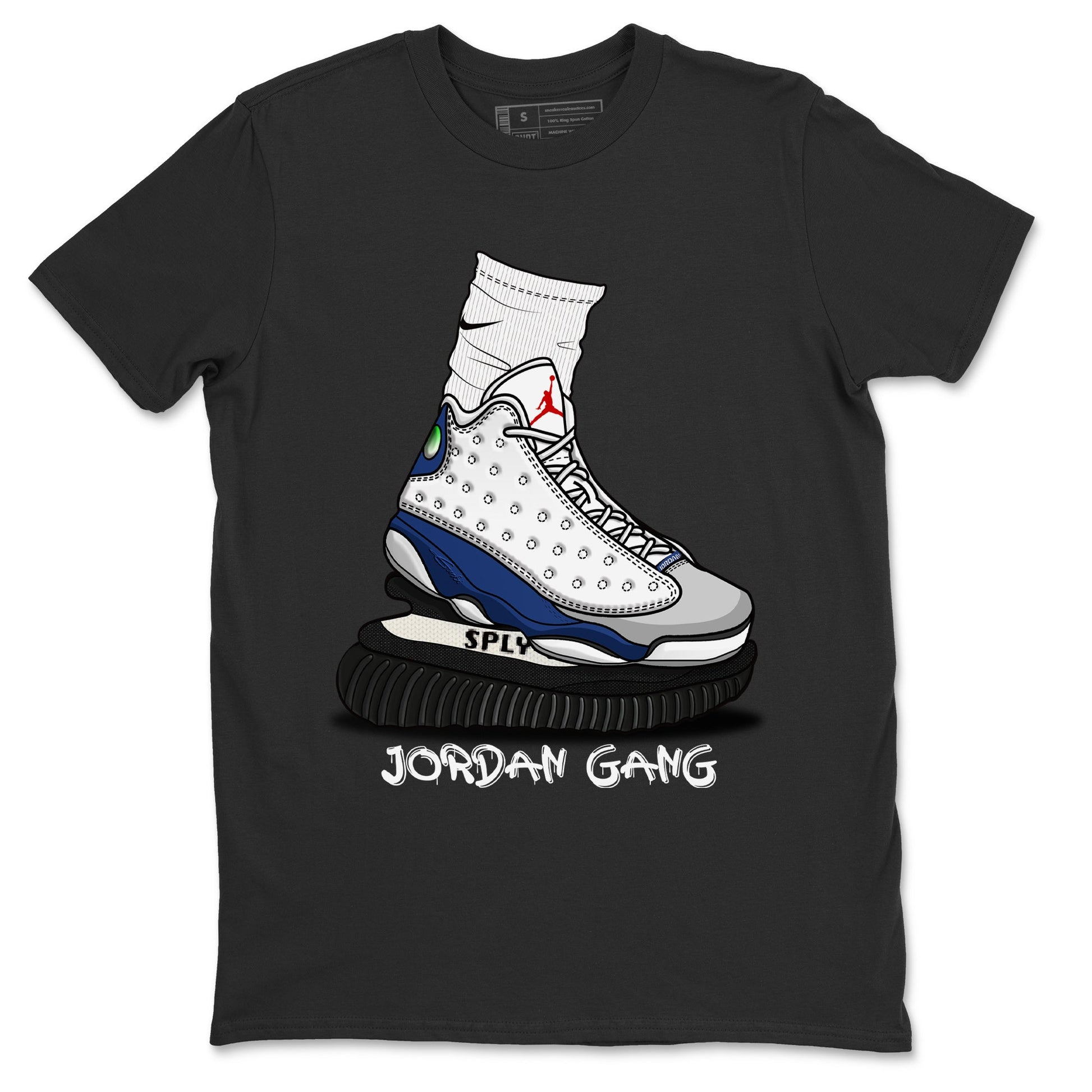 Jordan 13 French Blue Sneaker Match Tees Jordan Gang Sneaker Tees Jordan 13 French Blue Sneaker Release Tees Unisex Shirts