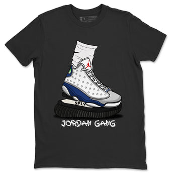 Jordan 13 French Blue Sneaker Match Tees Jordan Gang Sneaker Tees Jordan 13 French Blue Sneaker Release Tees Unisex Shirts