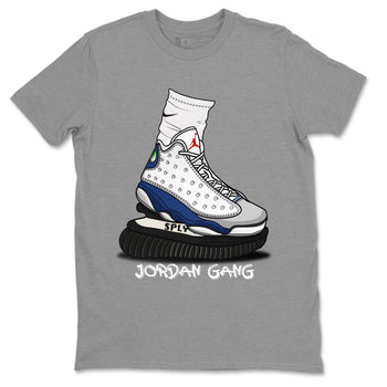 Jordan 13 French Blue Sneaker Match Tees Jordan Gang Sneaker Tees Jordan 13 French Blue Sneaker Release Tees Unisex Shirts