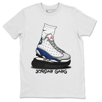 Jordan 13 French Blue Sneaker Match Tees Jordan Gang Sneaker Tees Jordan 13 French Blue Sneaker Release Tees Unisex Shirts