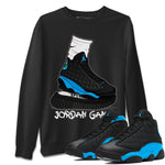 Jordan 13 UNC Sneaker Match Tees Jordan Gang Sneaker Tees Jordan 13 UNC Sneaker Release Tees Unisex Shirts