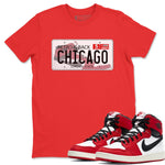 Jordan 1 Chicago Sneaker Match Tees Jordan Plate Sneaker Tees Jordan 1 Chicago Sneaker Release Tees Unisex Shirts