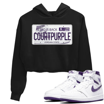 Jordan 1 WMNS Court Purple Sneaker Match Tees Jordan Plate Sneaker Tees Jordan 1 WMNS Court Purple Sneaker Release Tees Women's Shirts