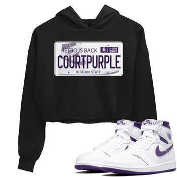 Jordan 1 WMNS Court Purple Sneaker Match Tees Jordan Plate Sneaker Tees Jordan 1 WMNS Court Purple Sneaker Release Tees Women's Shirts