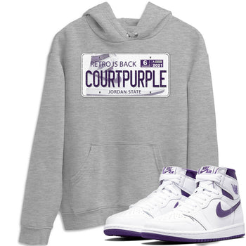 Jordan 1 WMNS Court Purple Sneaker Match Tees Jordan Plate Sneaker Tees Jordan 1 WMNS Court Purple Sneaker Release Tees Unisex Shirts