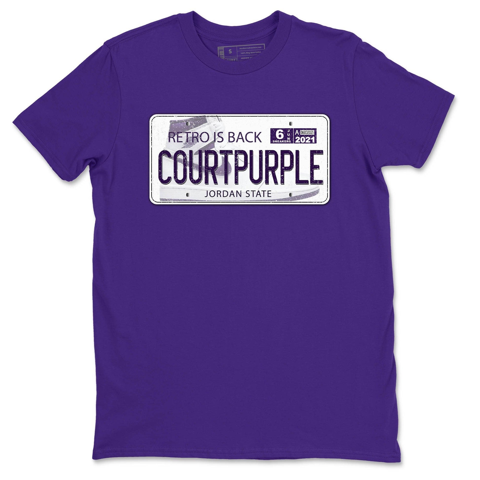 Jordan 1 WMNS Court Purple Sneaker Match Tees Jordan Plate Sneaker Tees Jordan 1 WMNS Court Purple Sneaker Release Tees Unisex Shirts