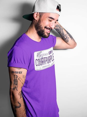 Jordan 1 WMNS Court Purple Sneaker Match Tees Jordan Plate Sneaker Tees Jordan 1 WMNS Court Purple Sneaker Release Tees Unisex Shirts