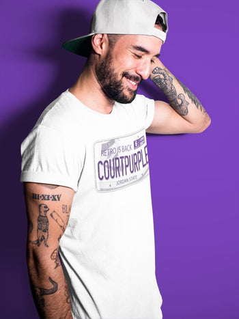 Jordan 1 WMNS Court Purple Sneaker Match Tees Jordan Plate Sneaker Tees Jordan 1 WMNS Court Purple Sneaker Release Tees Unisex Shirts