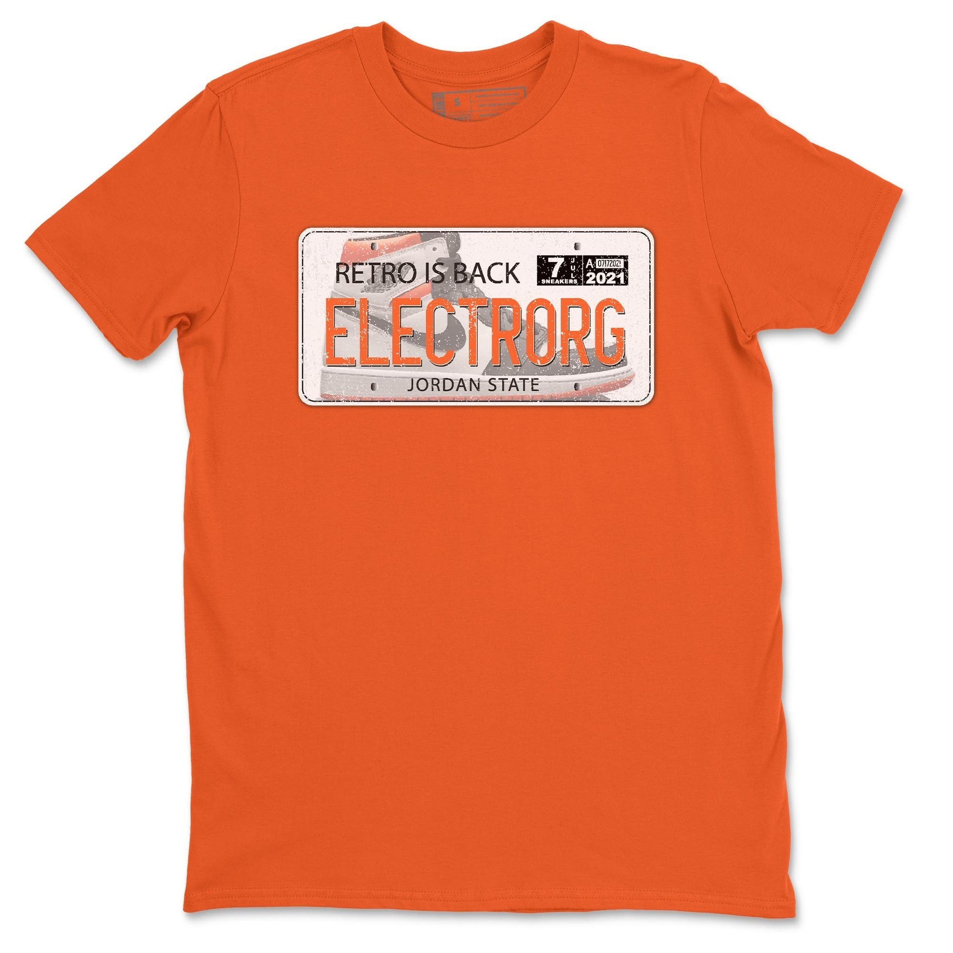 Jordan 1 Electro Orange Sneaker Match Tees Jordan Plate Sneaker Tees Jordan 1 Electro Orange Sneaker Release Tees Unisex Shirts