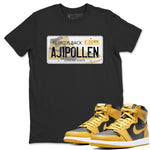 Jordan 1 Pollen Sneaker Match Tees Jordan Plate Sneaker Tees Jordan 1 Pollen Sneaker Release Tees Unisex Shirts