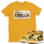 Jordan 1 Pollen Sneaker Match Tees Jordan Plate Sneaker Tees Jordan 1 Pollen Sneaker Release Tees Unisex Shirts