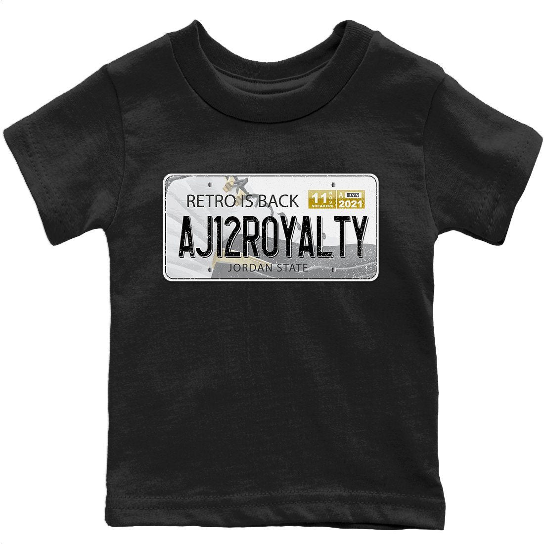 Jordan 12 Royalty Sneaker Match Tees Jordan Plate Sneaker Tees Jordan 12 Royalty Sneaker Release Tees Kids Shirts