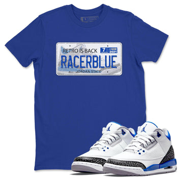Jordan 3 Racer Blue Sneaker Match Tees Jordan Plate Sneaker Tees Jordan 3 Racer Blue Sneaker Release Tees Unisex Shirts