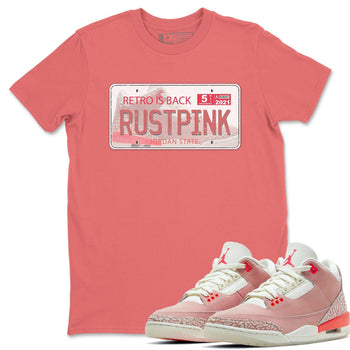 Jordan 3 Rust Pink Sneaker Match Tees Jordan Plate Sneaker Tees Jordan 3 Rust Pink Sneaker Release Tees Unisex Shirts