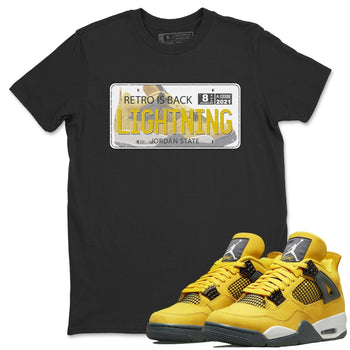 Jordan 4 Lightning Sneaker Match Tees Jordan Plate Sneaker Tees Jordan 4 Lightning Sneaker Release Tees Unisex Shirts