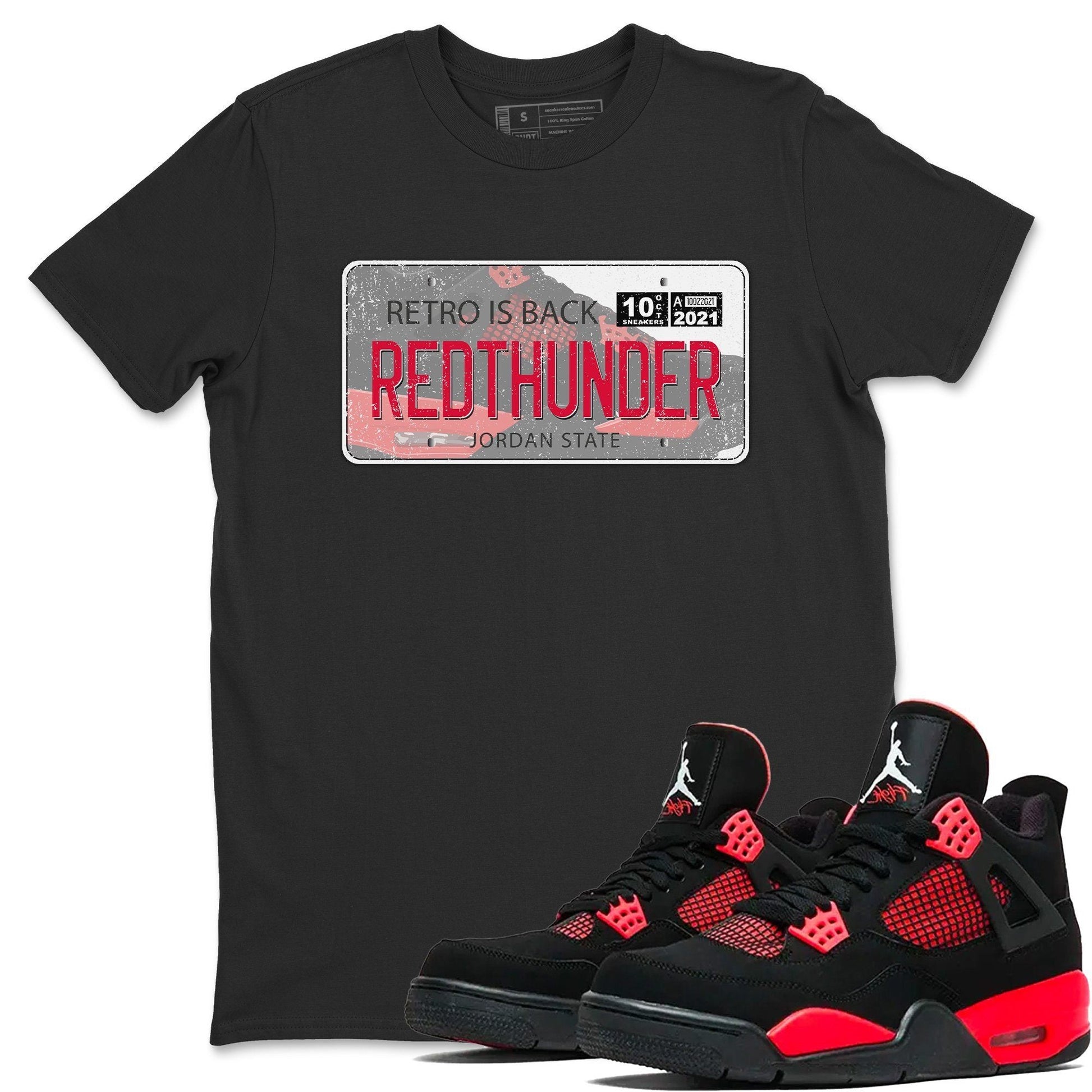 Jordan 4 Red Thunder Sneaker Match Tees Jordan Plate Sneaker Tees Jordan 4 Red Thunder Sneaker Release Tees Unisex Shirts