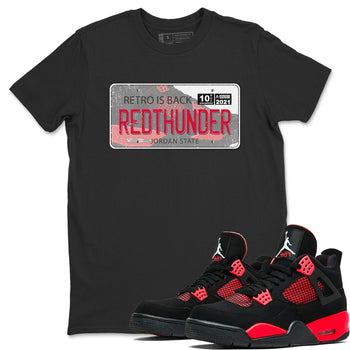Jordan 4 Red Thunder Sneaker Match Tees Jordan Plate Sneaker Tees Jordan 4 Red Thunder Sneaker Release Tees Unisex Shirts