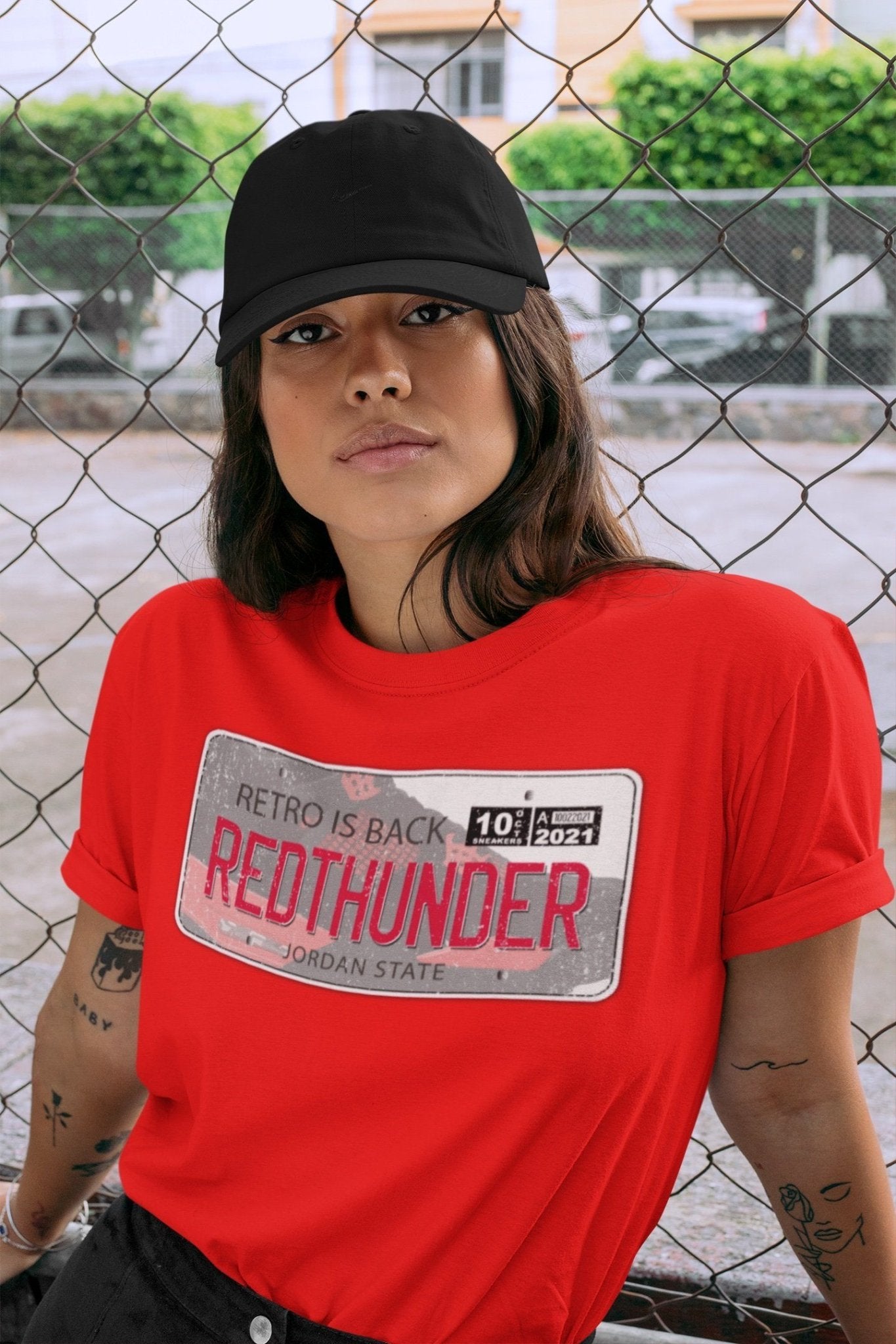 Jordan 4 Red Thunder Sneaker Match Tees Jordan Plate Sneaker Tees Jordan 4 Red Thunder Sneaker Release Tees Unisex Shirts