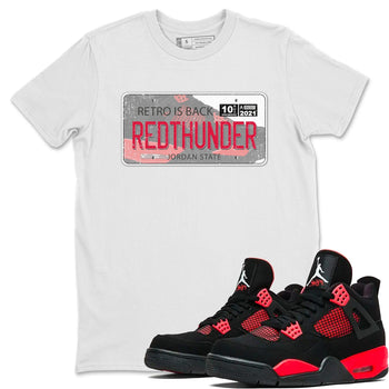 Jordan 4 Red Thunder Sneaker Match Tees Jordan Plate Sneaker Tees Jordan 4 Red Thunder Sneaker Release Tees Unisex Shirts