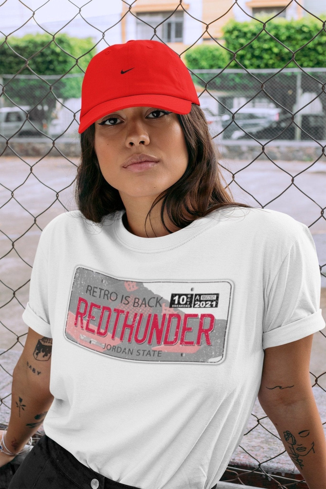 Jordan 4 Red Thunder Sneaker Match Tees Jordan Plate Sneaker Tees Jordan 4 Red Thunder Sneaker Release Tees Unisex Shirts