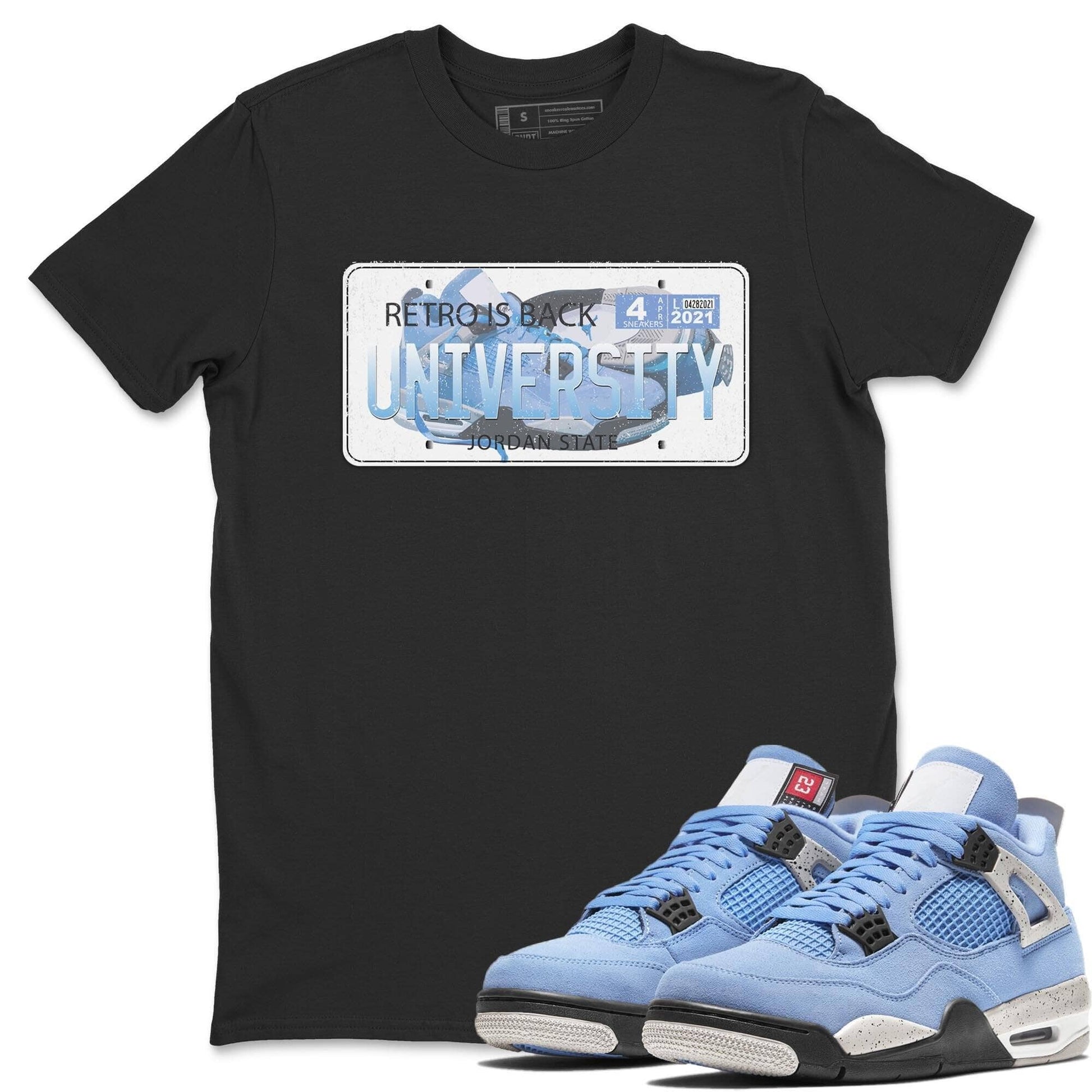 Jordan 4 University Blue Sneaker Match Tees Jordan Plate Sneaker Tees Jordan 4 University Blue Sneaker Release Tees Unisex Shirts
