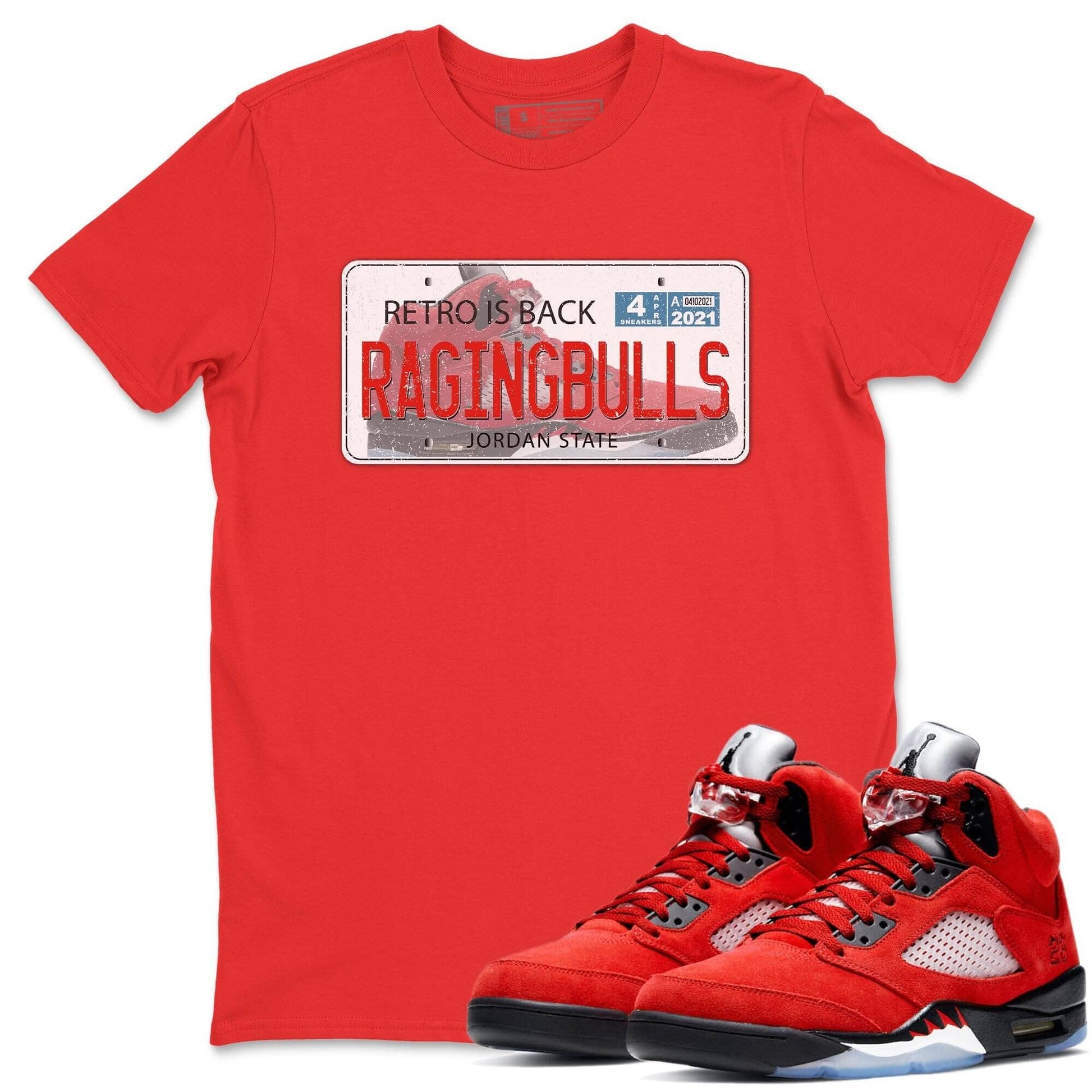 Jordan 5 Raging Bull Sneaker Match Tees Jordan Plate Sneaker Tees Jordan 5 Raging Bull Sneaker Release Tees Unisex Shirts