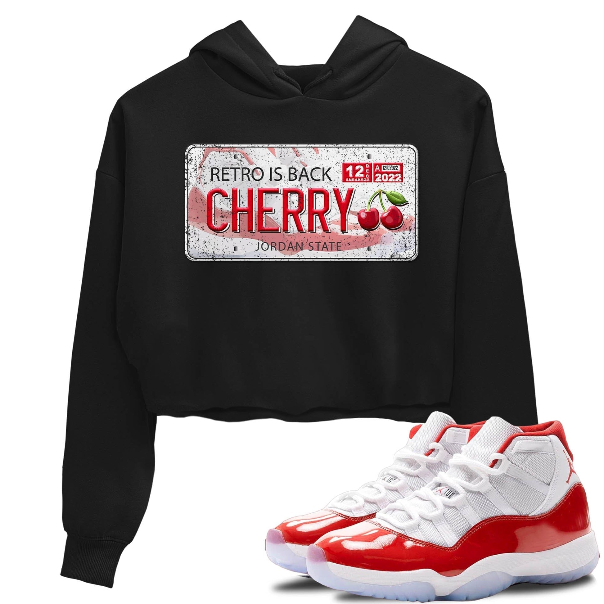 Jordan 11 Cherry Sneaker Match Tees Jordan Plate Sneaker Tees Jordan 11 Cherry Sneaker Release Tees Women's Shirts