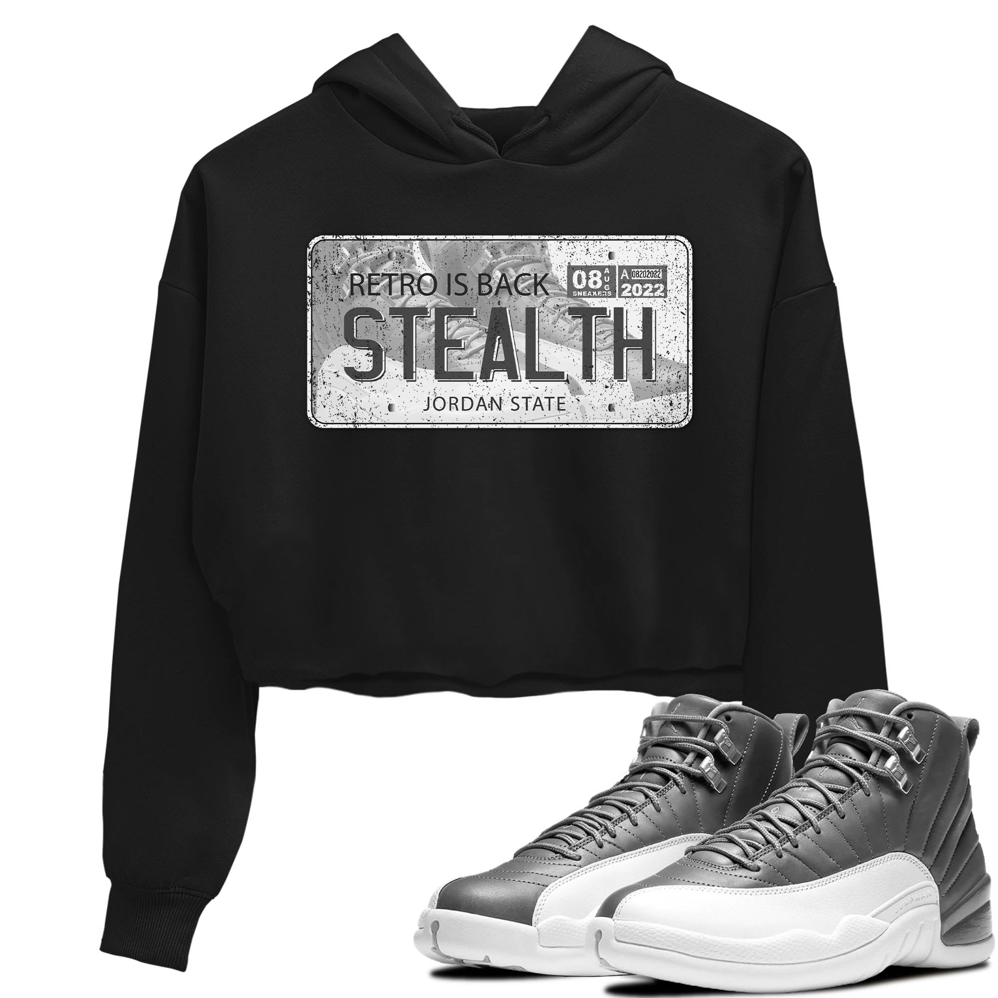 Jordan 12 Stealth Sneaker Match Tees Jordan Plate Sneaker Tees Jordan 12 Stealth Sneaker Release Tees Women's Shirts