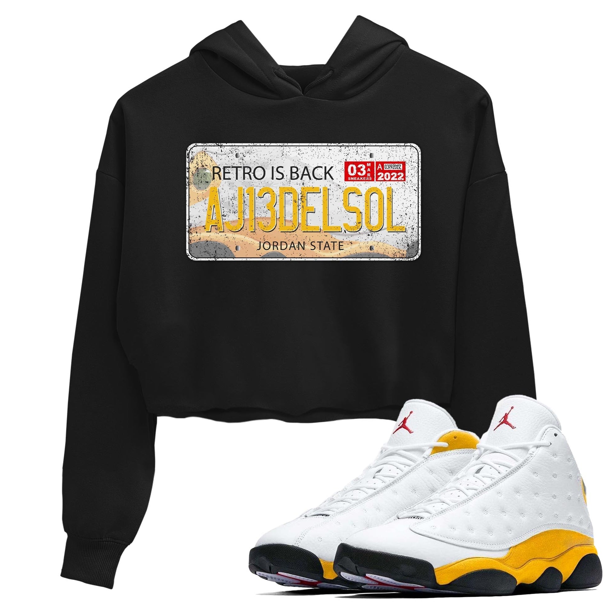 Jordan 13 Del Sol Sneaker Match Tees Jordan Plate Sneaker Tees Jordan 13 Del Sol Sneaker Release Tees Women's Shirts