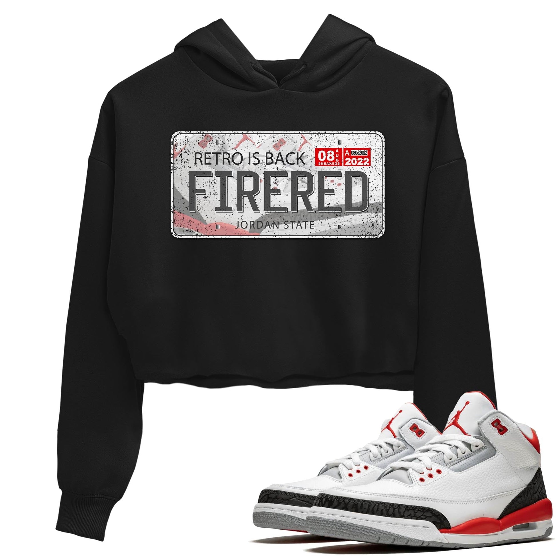 Jordan 3 Fire Red Sneaker Match Tees Jordan Plate Sneaker Tees Jordan 3 Fire Red Sneaker Release Tees Women's Shirts