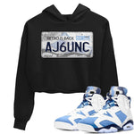 Jordan 6 UNC Sneaker Match Tees Jordan Plate Sneaker Tees Jordan 6 UNC Sneaker Release Tees Women's Shirts