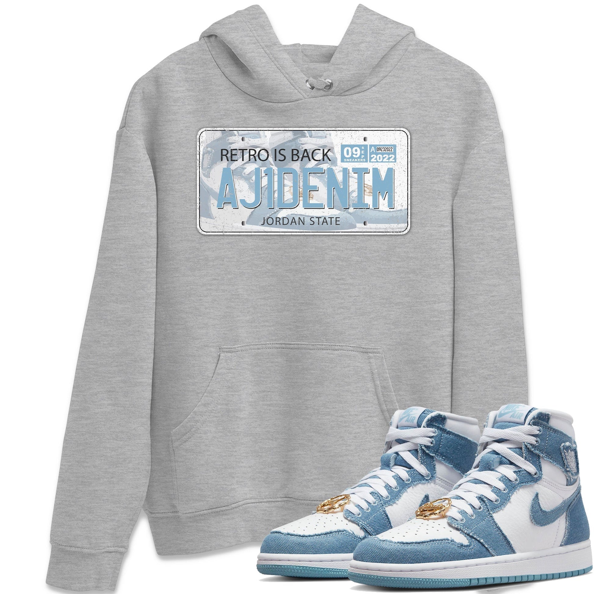 Jordan 1 Denim Sneaker Match Tees Jordan Plate Sneaker Tees Jordan 1 Denim Sneaker Release Tees Unisex Shirts