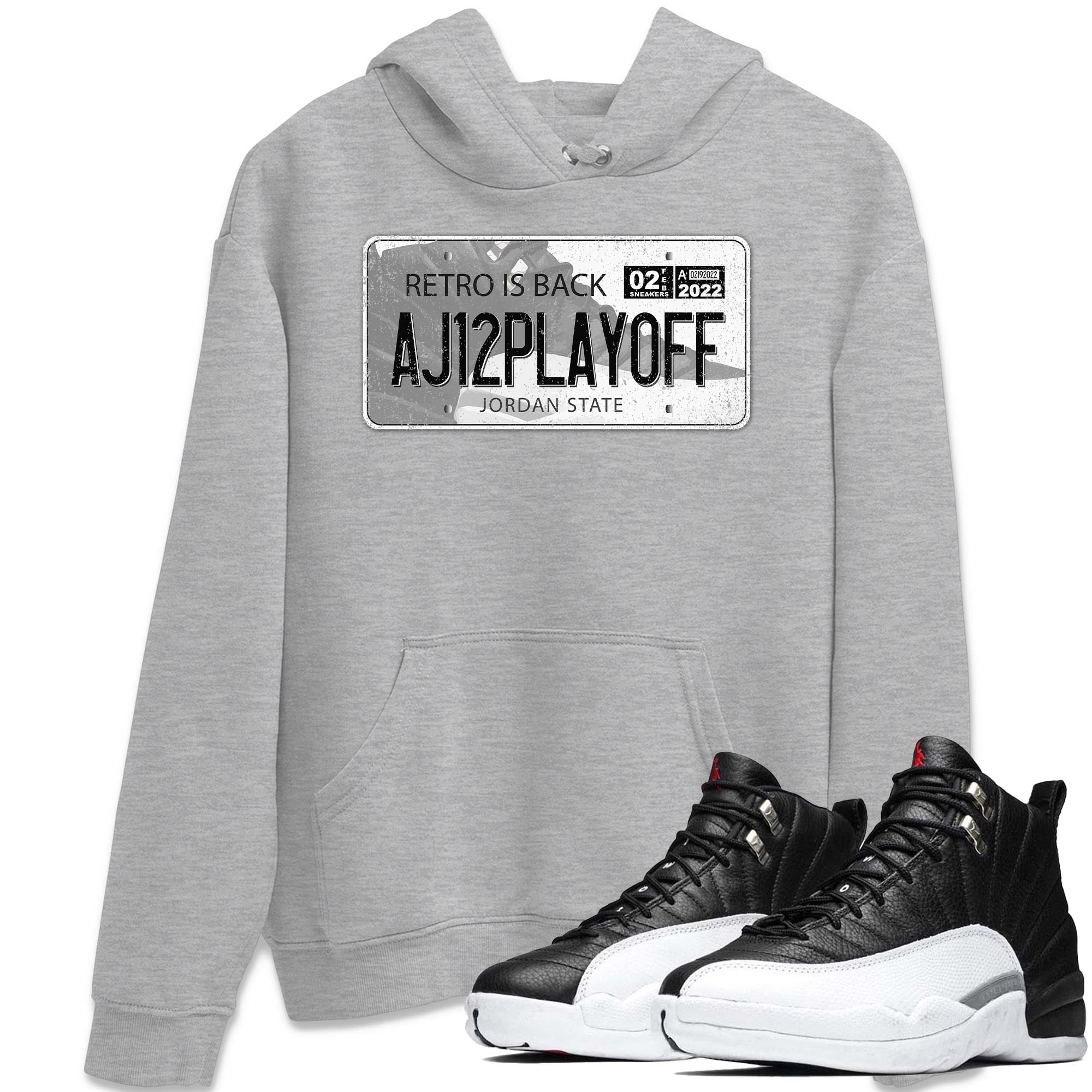 Jordan 12 Playoffs Sneaker Match Tees Jordan Plate Sneaker Tees Jordan 12 Playoffs Sneaker Release Tees Unisex Shirts
