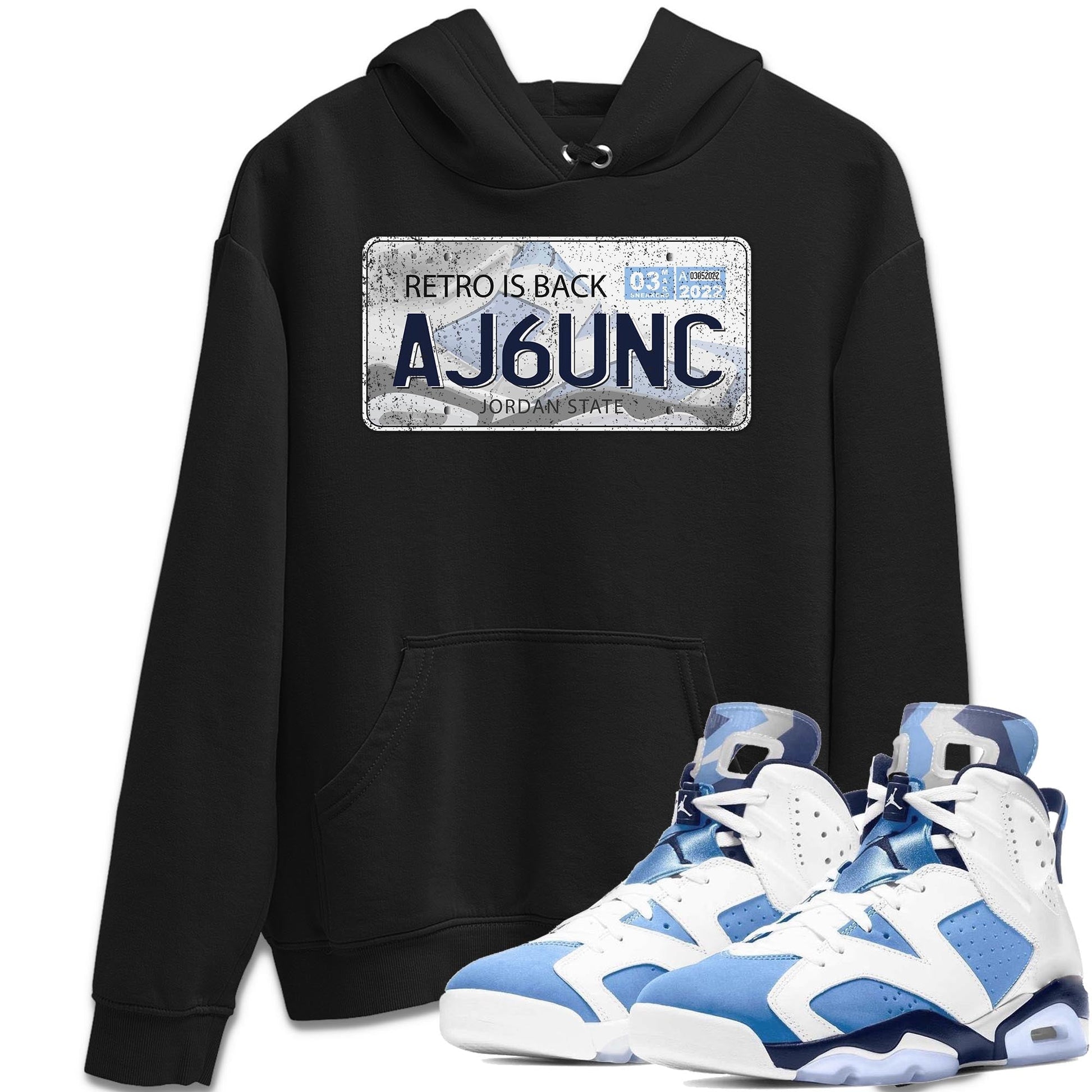 Jordan 6 UNC Sneaker Match Tees Jordan Plate Sneaker Tees Jordan 6 UNC Sneaker Release Tees Unisex Shirts