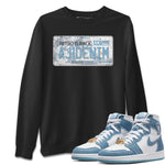 Jordan 1 Denim Sneaker Match Tees Jordan Plate Sneaker Tees Jordan 1 Denim Sneaker Release Tees Unisex Shirts