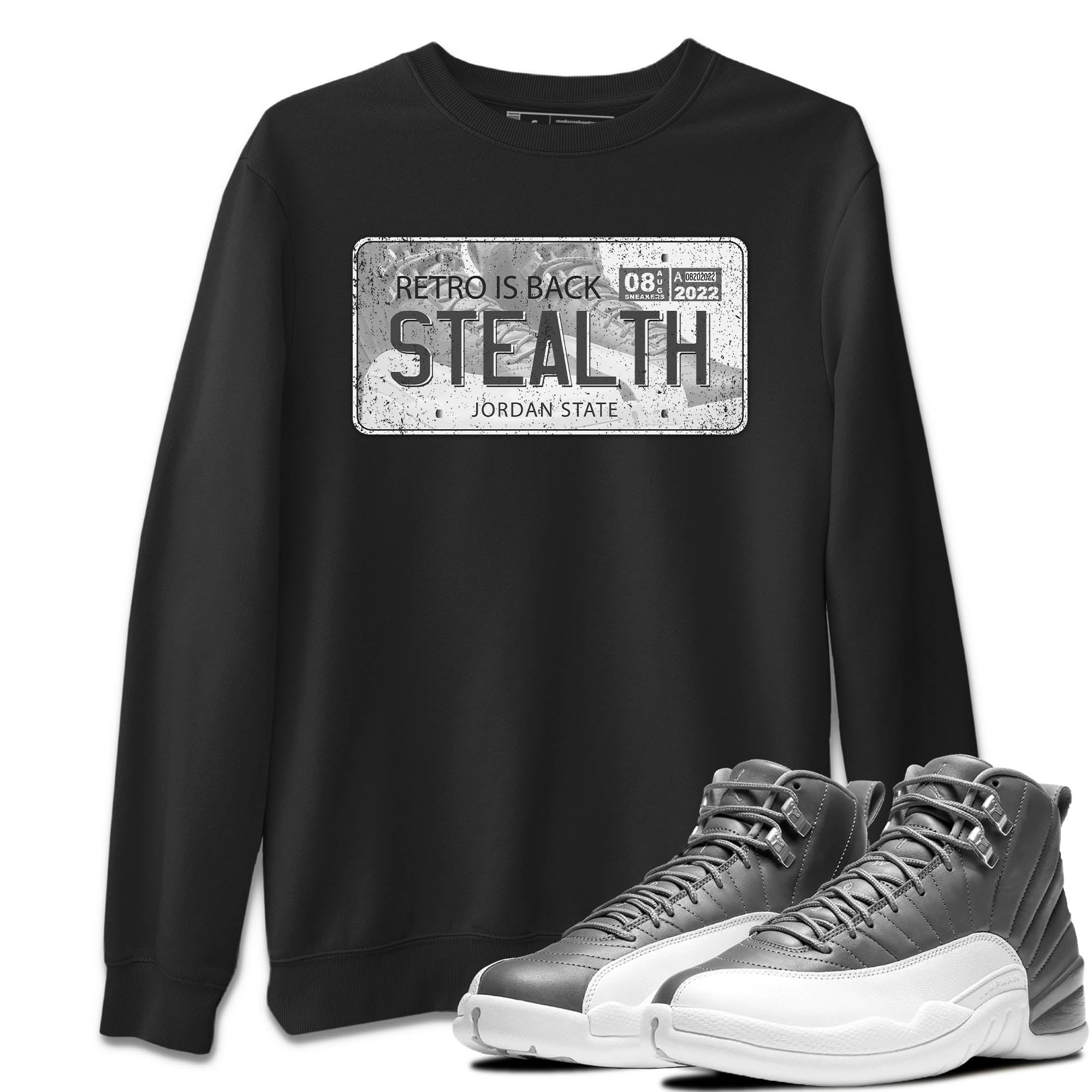 Jordan 12 Stealth Sneaker Match Tees Jordan Plate Sneaker Tees Jordan 12 Stealth Sneaker Release Tees Unisex Shirts