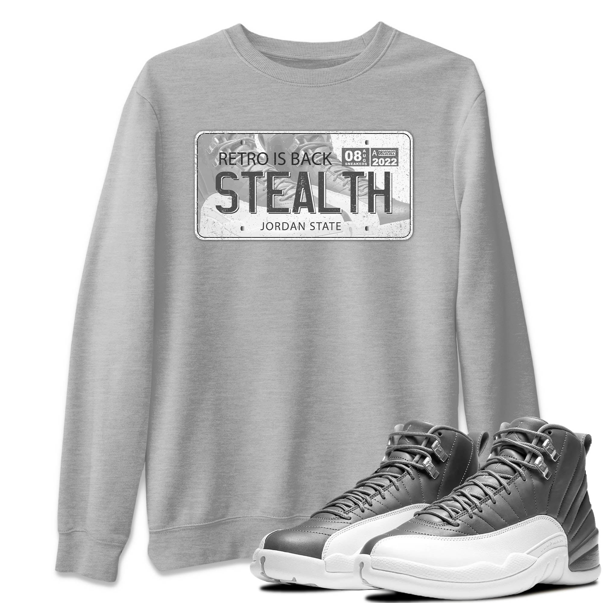 Jordan 12 Stealth Sneaker Match Tees Jordan Plate Sneaker Tees Jordan 12 Stealth Sneaker Release Tees Unisex Shirts
