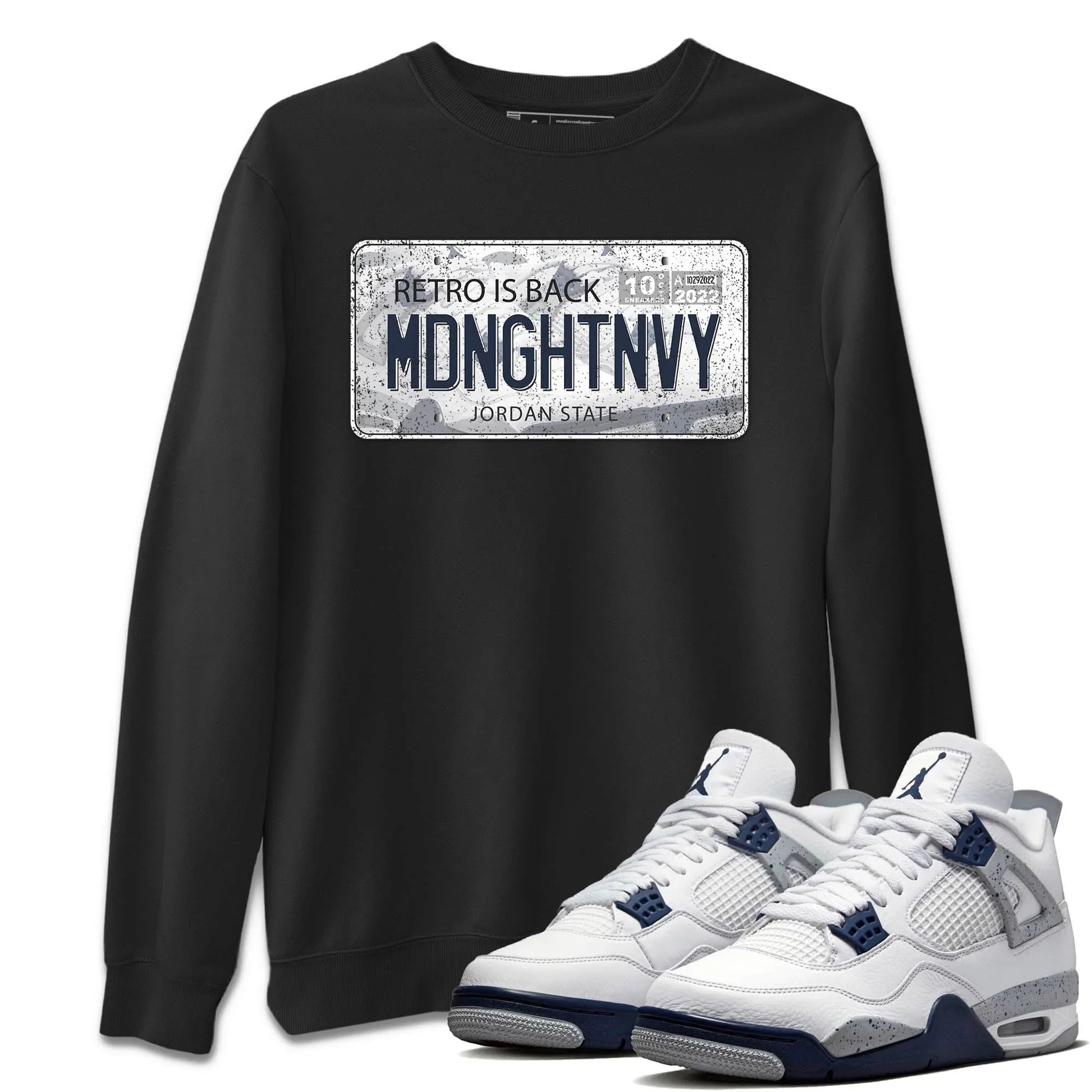 Jordan 4 Midnight Navy Sneaker Match Tees Jordan Plate Sneaker Tees Jordan 4 Midnight Navy Sneaker Release Tees Unisex Shirts